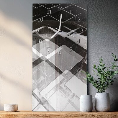 Vertical wall clock Glass Cube
