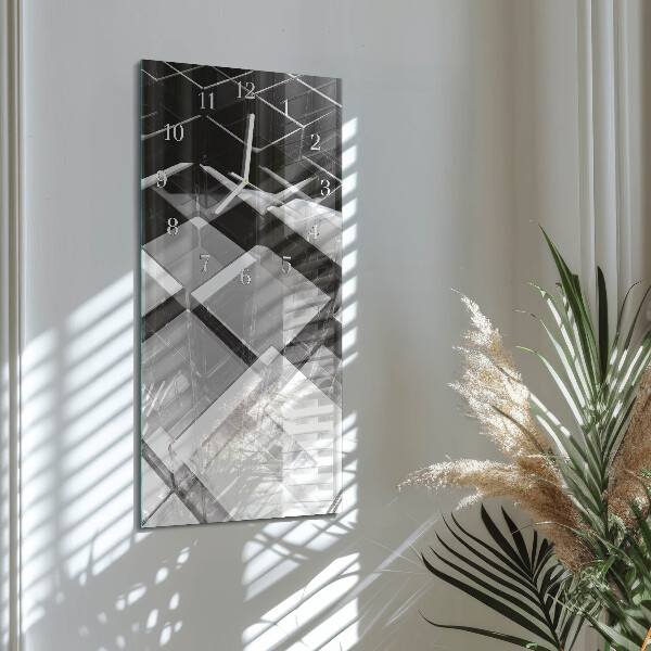 Vertical wall clock Glass Cube