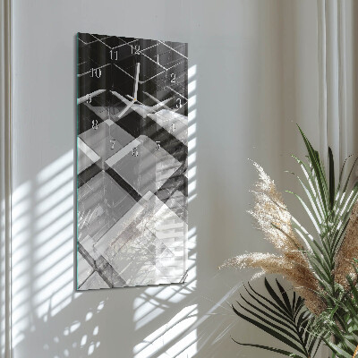 Vertical wall clock Glass Cube