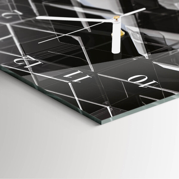 Vertical wall clock Glass Cube