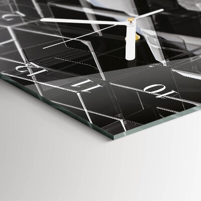 Vertical wall clock Glass Cube