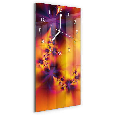Vertical wall clock Flowers