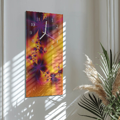 Vertical wall clock Flowers