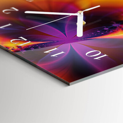 Vertical wall clock Flowers
