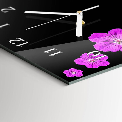 Vertical wall clock Flowers