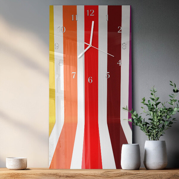 Vertical wall clock Stripes