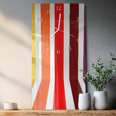 Vertical wall clock Stripes