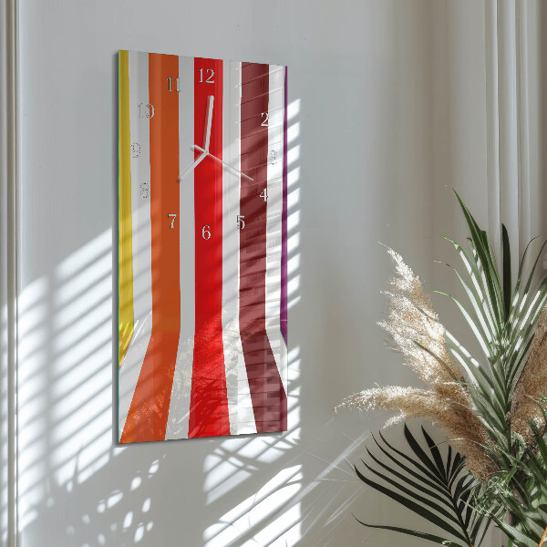 Vertical wall clock Stripes