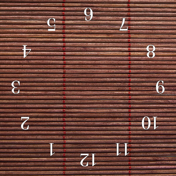 Vertical wall clock Bamboo blinds