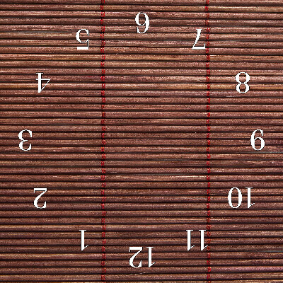 Vertical wall clock Bamboo blinds