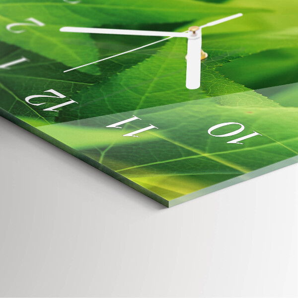 Vertical wall clock Leaves