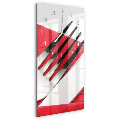 Vertical wall clock Cutlery