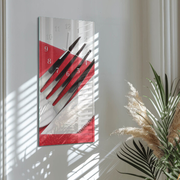 Vertical wall clock Cutlery