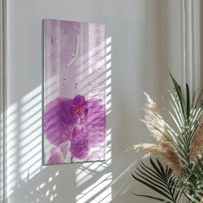 Vertical wall clock Orchid
