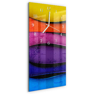 Vertical wall clock Colorful Stripes