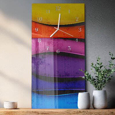 Vertical wall clock Colorful Stripes