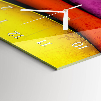 Vertical wall clock Colorful Stripes