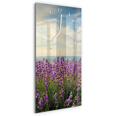 Vertical wall clock Flowers