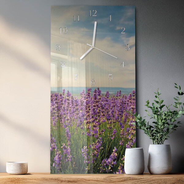 Vertical wall clock Flowers