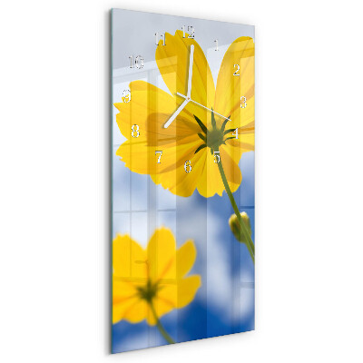 Vertical wall clock Flower