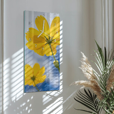 Vertical wall clock Flower