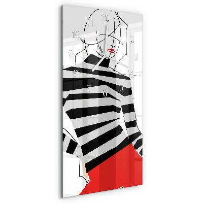 Vertical wall clock White Woman