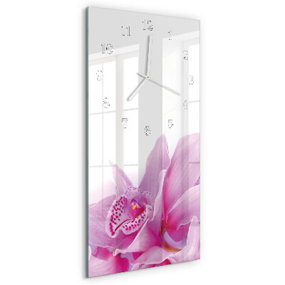 Vertical wall clock Orchid