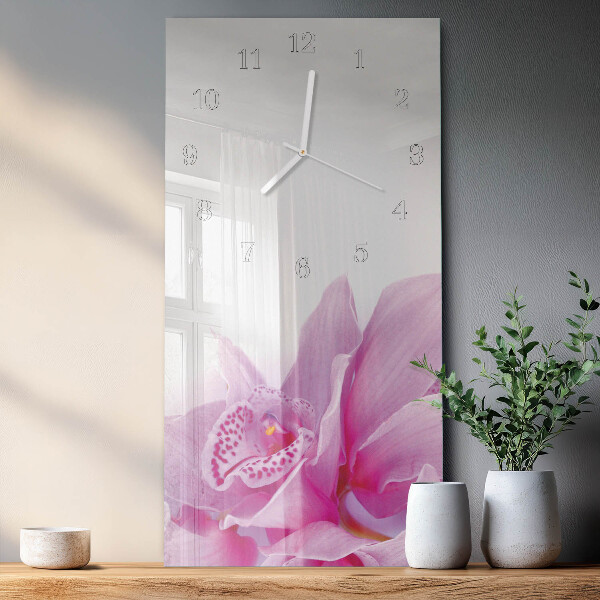 Vertical wall clock Orchid