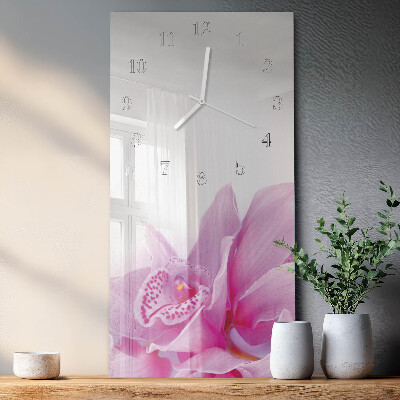 Vertical wall clock Orchid
