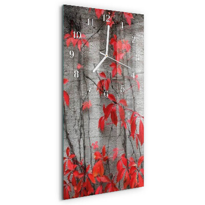 Vertical wall clock Flowers