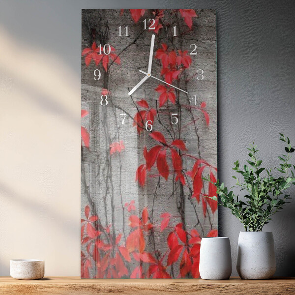 Vertical wall clock Flowers