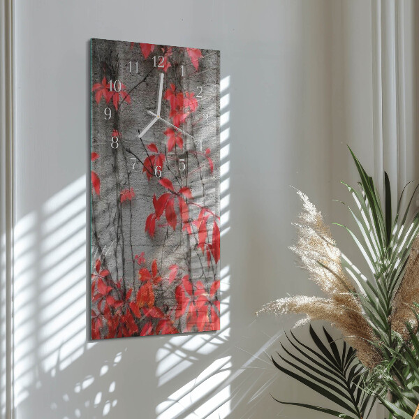 Vertical wall clock Flowers
