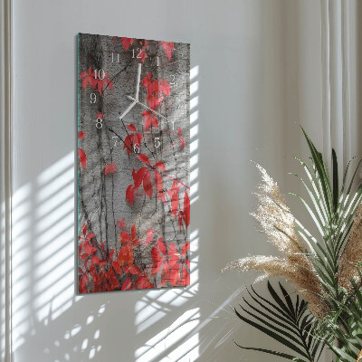 Vertical wall clock Flowers
