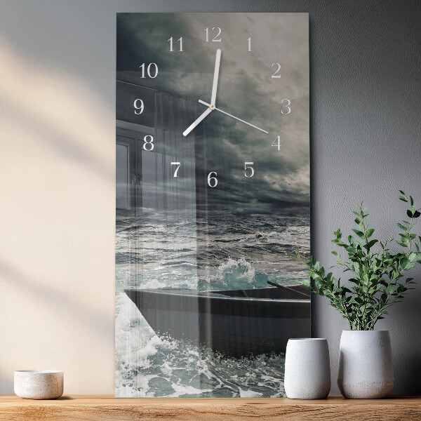 Vertical wall clock Łódź