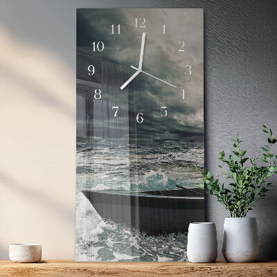 Vertical wall clock Łódź