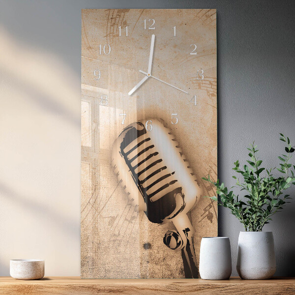 Vertical wall clock Microphone