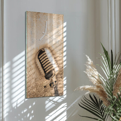 Vertical wall clock Microphone