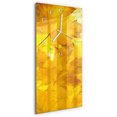 Vertical wall clock Leaves