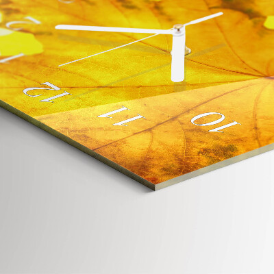 Vertical wall clock Leaves