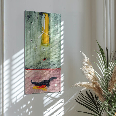 Vertical wall clock Colorful Pattern