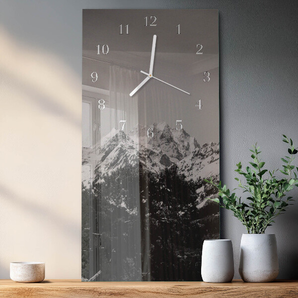 Vertical wall clock Mountains