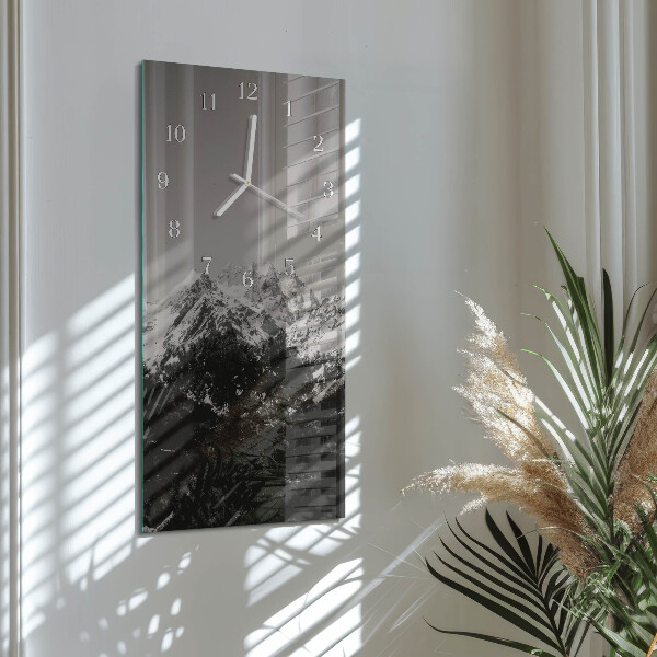 Vertical wall clock Mountains