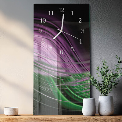 Vertical wall clock Abstract Art
