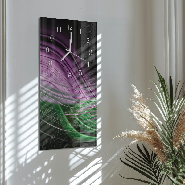 Vertical wall clock Abstract Art