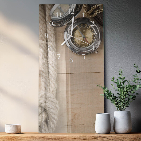 Vertical wall clock Compass