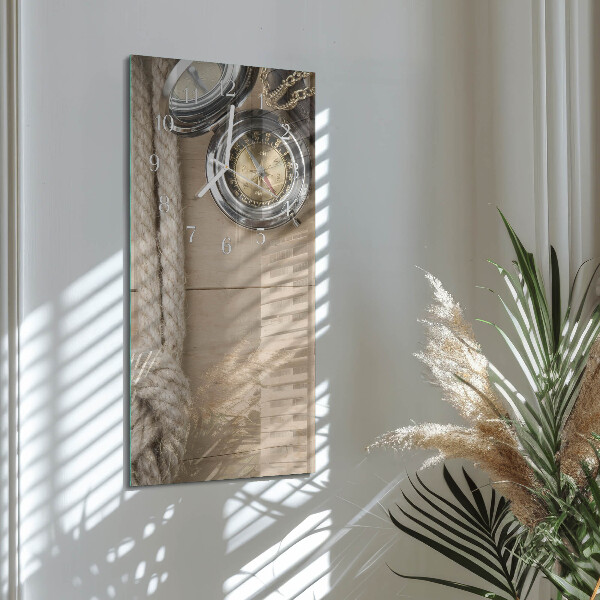 Vertical wall clock Compass