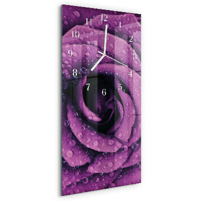 Vertical wall clock Rose
