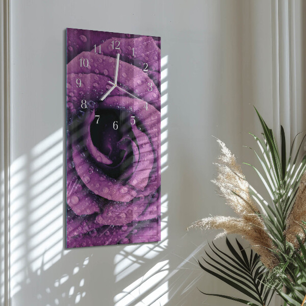 Vertical wall clock Rose