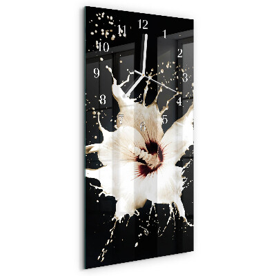 Vertical wall clock Flower