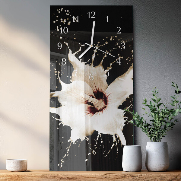 Vertical wall clock Flower